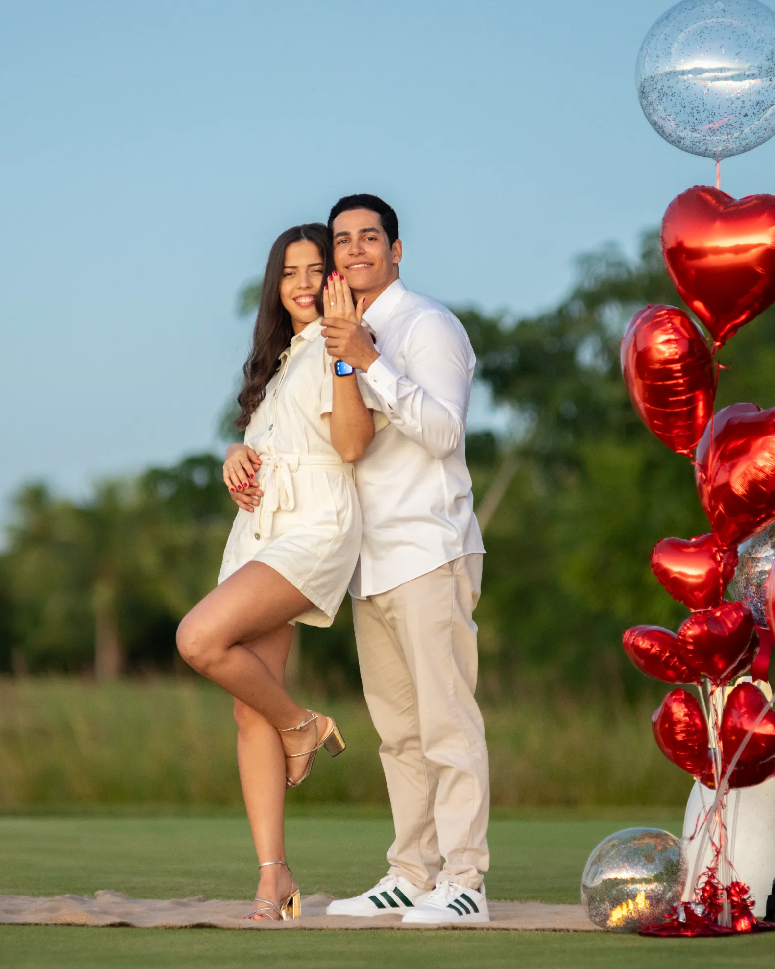 Sunset beach proposal photographer in Punta Cana