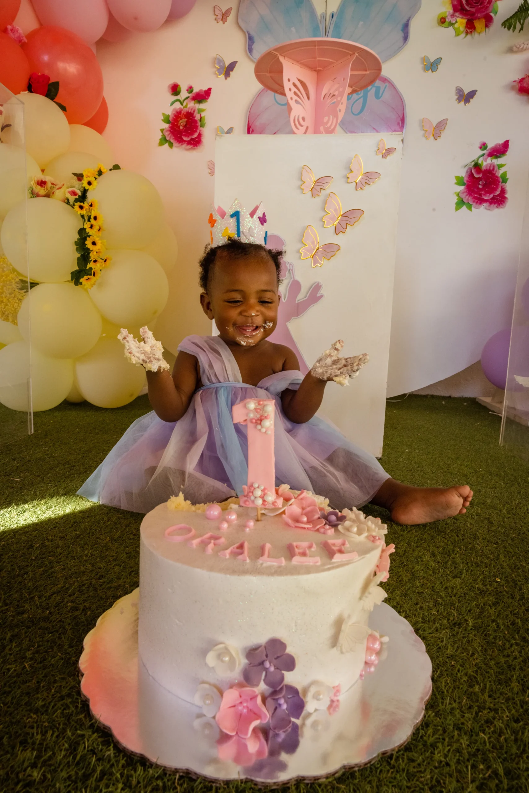 Fotógrafo smash the cake 1 año Punta Cana República Dominicana — primer cumpleaños