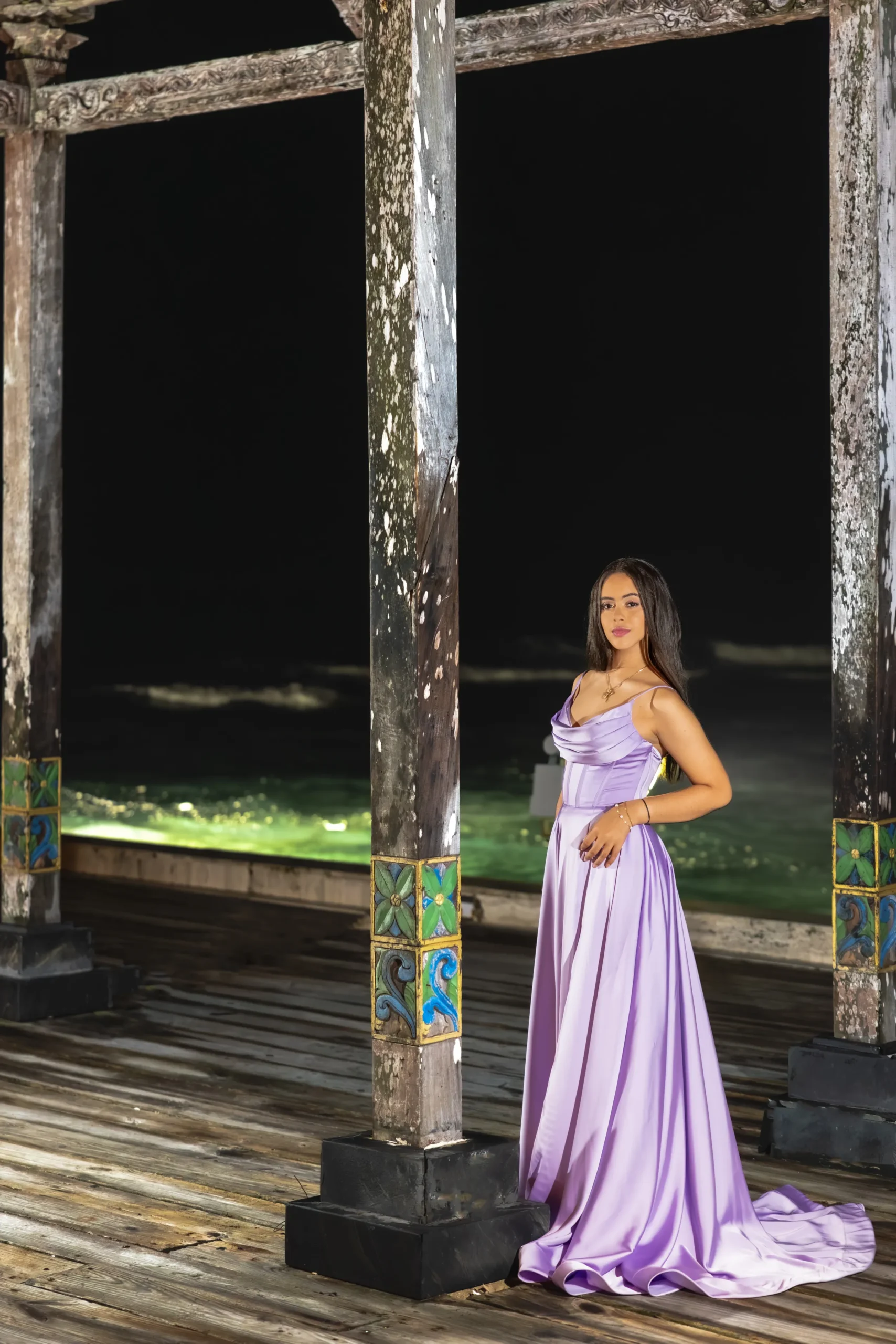 Fotógrafo de cumpleaños quinceañera Santo Domingo — vestido elegante familia