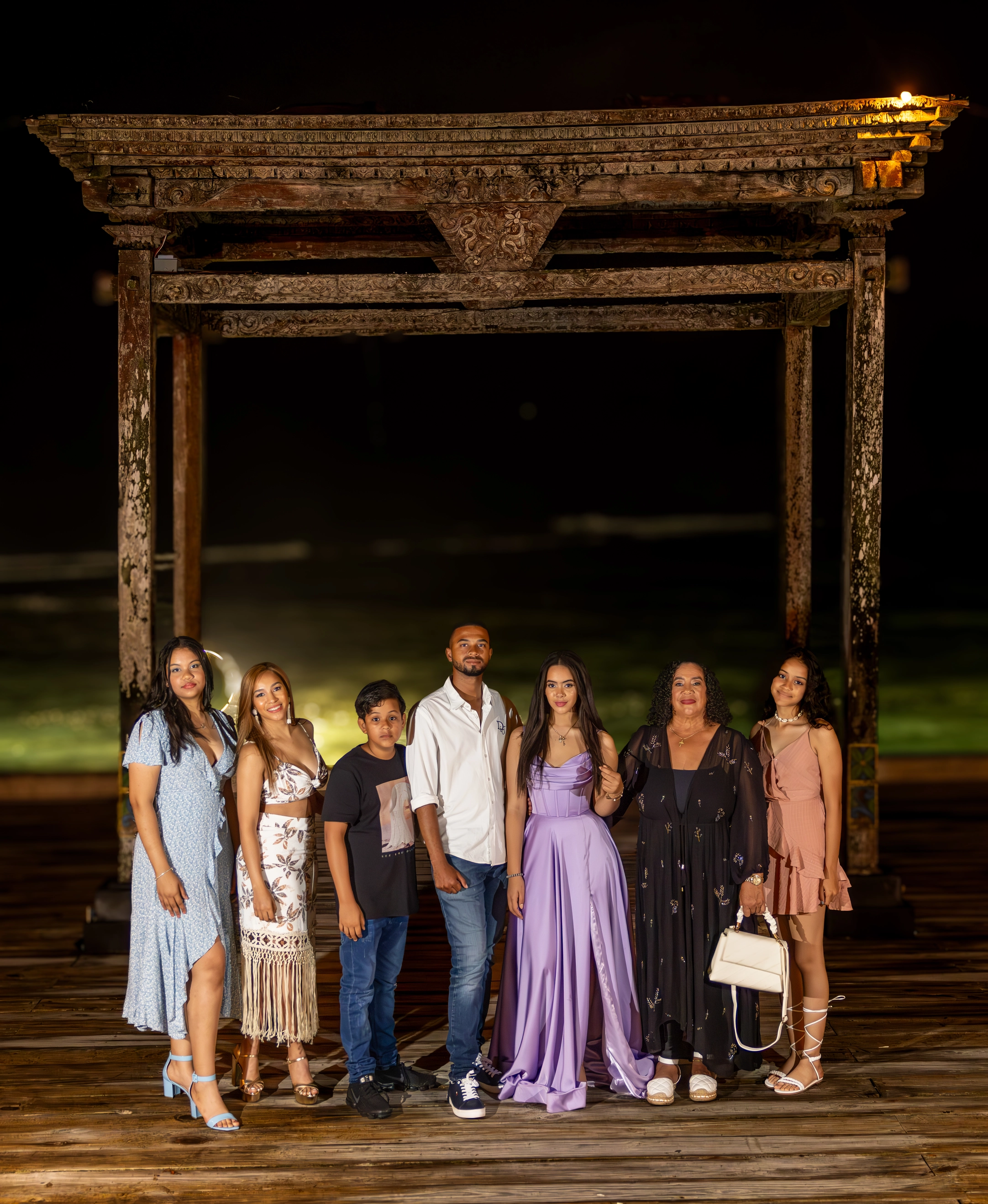 Quinceañera posing in a scenic outdoor location Boca Chica