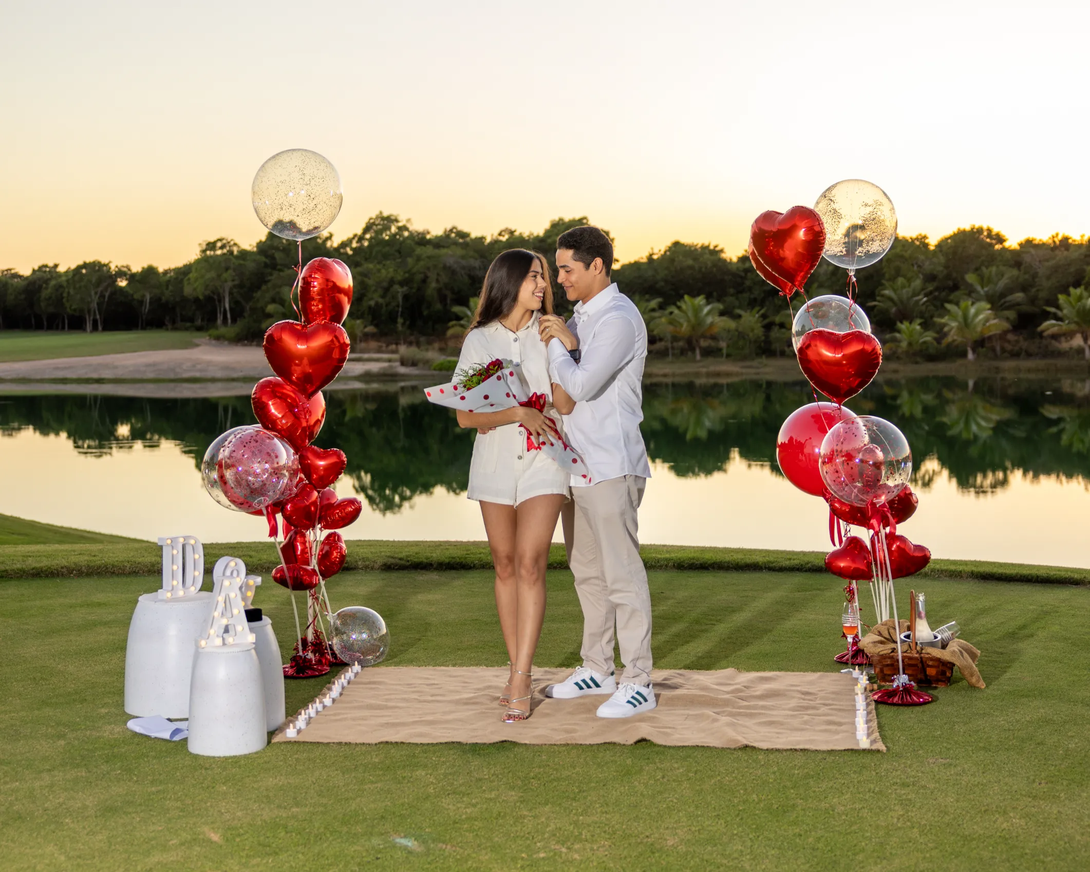 Caribbean engagement surprise photography