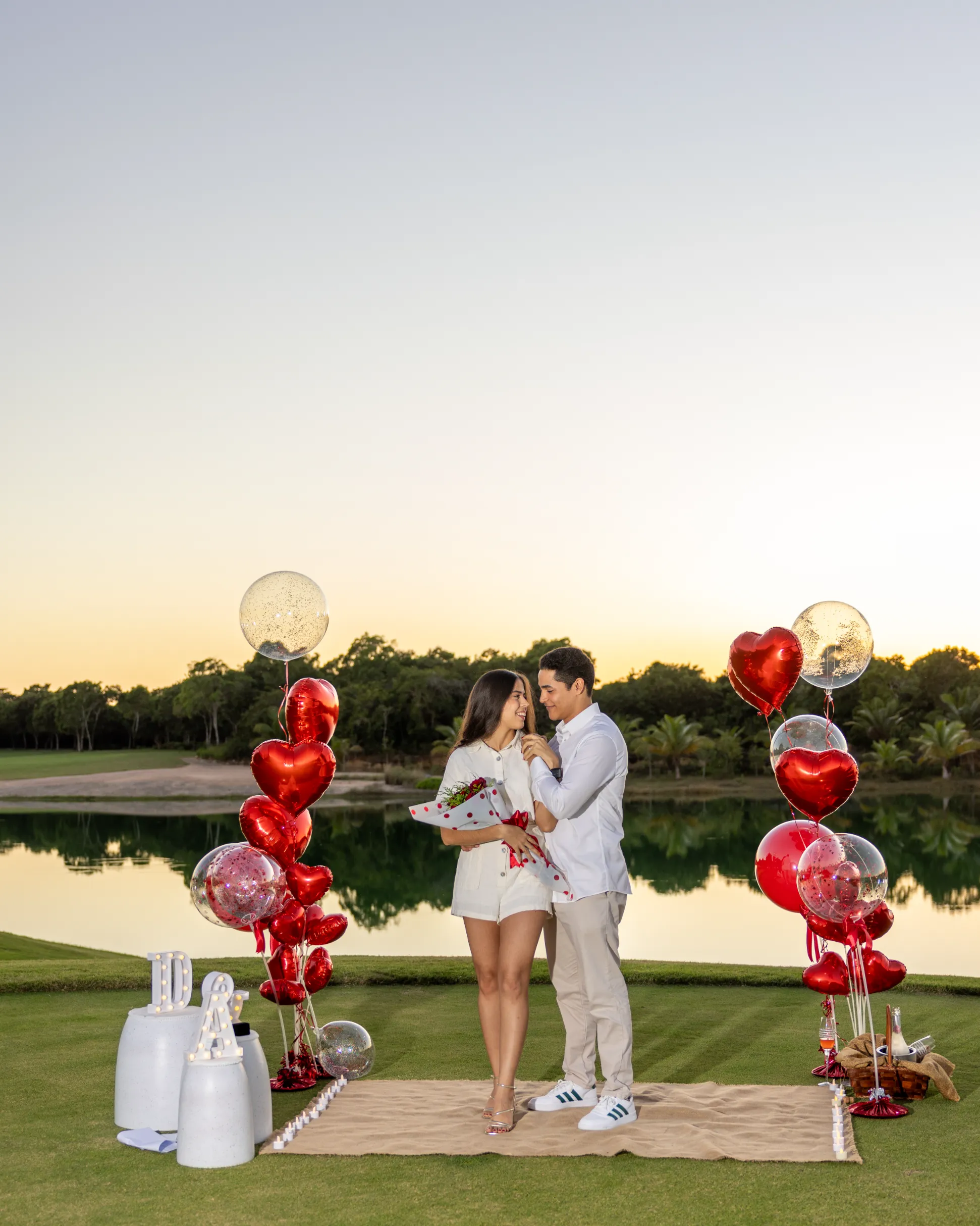 Sunset marriage proposal photoshoot in Punta Cana